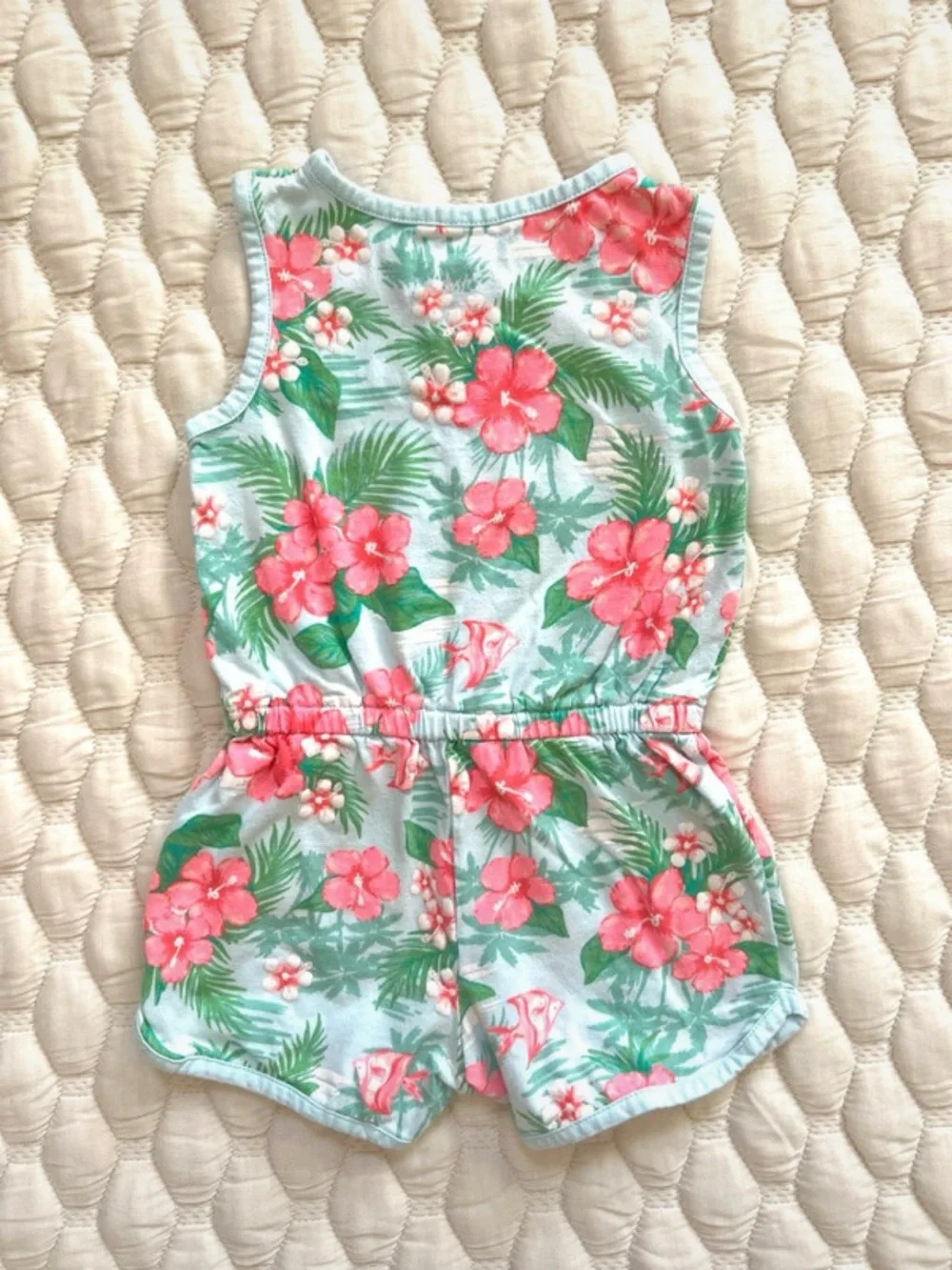 🍄3/$15 Carter’s Tropical Floral Romper 18 Months Hibiscus Print